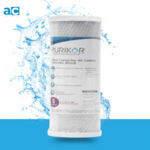 Cartucho de Carbón Activado – 4.5" x 10" | (Granular) | Elimina cloro, sabores y olores
