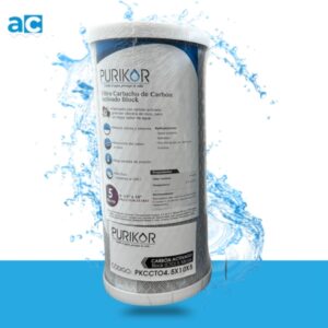 Cartucho Big Blue CTO  carbón activado en bloque 4.5" x 10"
